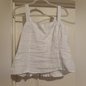 Quince European Classic White Linen Tank Top - Women's Summer Top XL